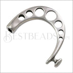 4mm round CYBER cuff ANT SILVER - 5 pcs