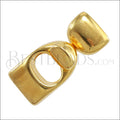 10mm flat KEY HOLE clasp GOLD - 10 clasps