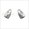 5mm round OVAL LOOP clasp ANT SILVER bag of 10 pcs