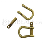 Multi SHACKLE PIN magnetic clasp ANTIQUE BRASS - 10 clasps