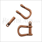 Multi SHACKLE PIN magnetic clasp ANTIQUE COPPER - 10 clasps