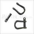 Multi SHACKLE PIN magnetic clasp GUNMETAL - 10 clasps