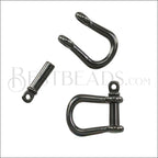 Multi SHACKLE PIN magnetic clasp GUNMETAL - 10 clasps