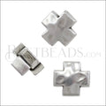 5mm flat CROSS magnetic clasp ANTIQUE SILVER - 5 clasps
