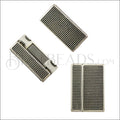 30mm flat POLKA DOT magnetic clasp ANTIQUE SILVER - 5 clasps