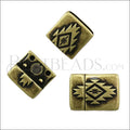 15mm flat SOUTHWESTERN magnetic clasp ANT BRASS - 5 clasps