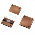 20mm flat RIVET magnetic clasp ANT COPPER - 5 clasps