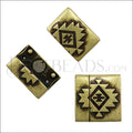 20mm flat SOUTHWESTERN magnetic clasp ANT BRASS - 5 clasps