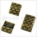 10mm flat SCALES magnetic clasp ANT BRASS - 10 clasps