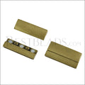 40mm flat RECTANGLE magnetic clasp ANT BRASS - 5 clasps
