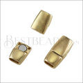 5mm flat TAPERED magnetic clasp GOLD - 5 clasps