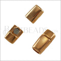 5mm flat ROUNDED magnetic clasp ROSE GOLD - 10 clasps