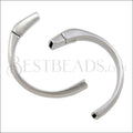 10mm flat HALF - CIRCLE magnetic clasp ANT SILVER - 5 clasps
