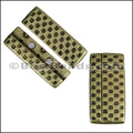 50mm flat HAMMERED magnetic clasp ANT BRASS - 5 clasps