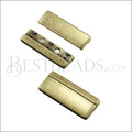 50mm flat ROUNDED magnetic clasp ANT BRASS - 5 clasps