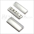 50mm flat ROUNDED magnetic clasp ANT SILVER - 5 clasps