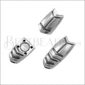 5mm Flat ARROW magnetic clasp ANT SILVER - 10 pcs