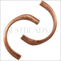 5mm round HALF - CIRCLE magnetic clasp ANT COPPER - 5 clasps
