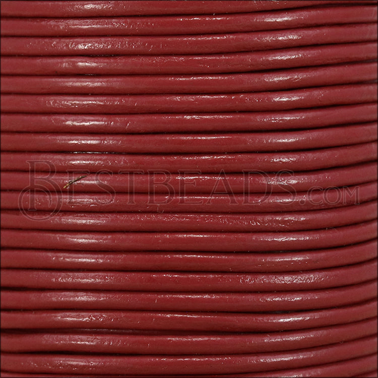 1mm round Indian leather - pink - 25m SPOOL