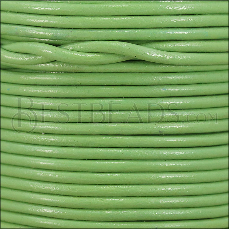 1mm round Indian leather - mint - 25m SPOOL