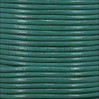 2mm round Indian leather - lt turquoise - 25m SPOOL