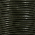 1mm round Indian leather - olive - 25m SPOOL