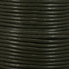 1mm round Indian leather - olive - 25m SPOOL