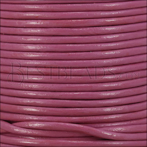 1.5mm round Indian leather - dusty pink - 25m SPOOL