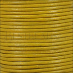 2mm round Indian leather - yellow - 25m SPOOL