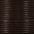 1mm round Indian leather - dark brown - 25m SPOOL