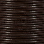 2mm round Indian leather - dark brown - 25m SPOOL