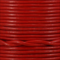 2mm round Indian leather - crimson - 25m SPOOL