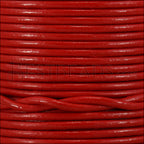 2mm round Indian leather - crimson - 25m SPOOL