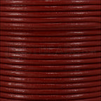 1mm round Indian leather - brick red - 25m SPOOL