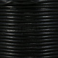0.5mm round Indian leather - black - 25m SPOOL