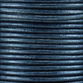 1.5mm round Indian leather - blue METALLIC - 25m SPOOL