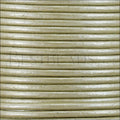 1.5mm round Indian leather - pale cream METALLIC - 25m SPOOL