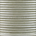 3mm round Indian leather - cement METALLIC - 25m SPOOL