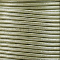 1.5mm round Indian leather - vintage pearl METALLIC - 25m SPOOL