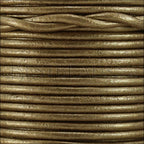 1mm round Indian leather - brown METALLIC - 25m SPOOL