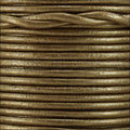 1.5mm round Indian leather - brown METALLIC - 25m SPOOL