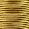 1.5mm round Indian leather - gold METALLIC - 25m SPOOL