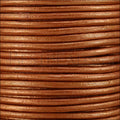 1mm round Indian leather - burnt gold METALLIC - 25m SPOOL