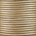 1mm round Indian leather - lt salmon METALLIC - 25m SPOOL