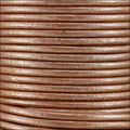 2mm round Indian leather - salmon METALLIC - 25m SPOOL