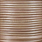 2mm round Indian leather - dusty pink METALLIC - 25m SPOOL