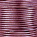 3mm round Indian leather - purple METALLIC - 25m SPOOL