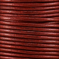 1mm round Indian leather - rust METALLIC - 25m SPOOL