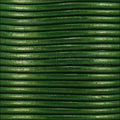 1mm round Indian leather - green METALLIC - 25m SPOOL