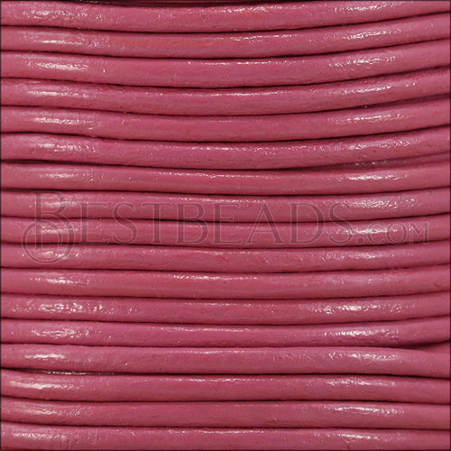 1.5mm round Indian leather - fuchsia - 25m SPOOL